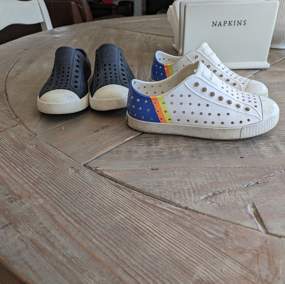 Native shoes kids C11 TWO PAIRS!